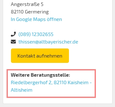 Weitere Beratungsstelle