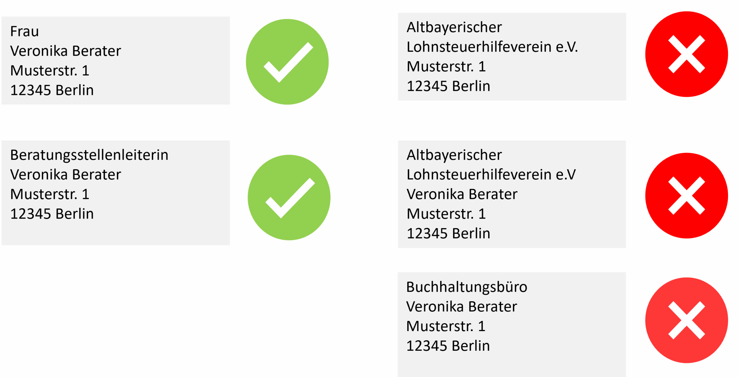 Eigene BST-Rechnungen und Mietverträge ohne Vereinsnamen